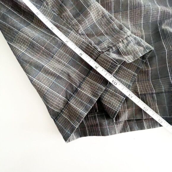 Billabong Chino Shorts Brown Plaid Mid Length Flat Front Men's Size 38 - Picture 7 of 10